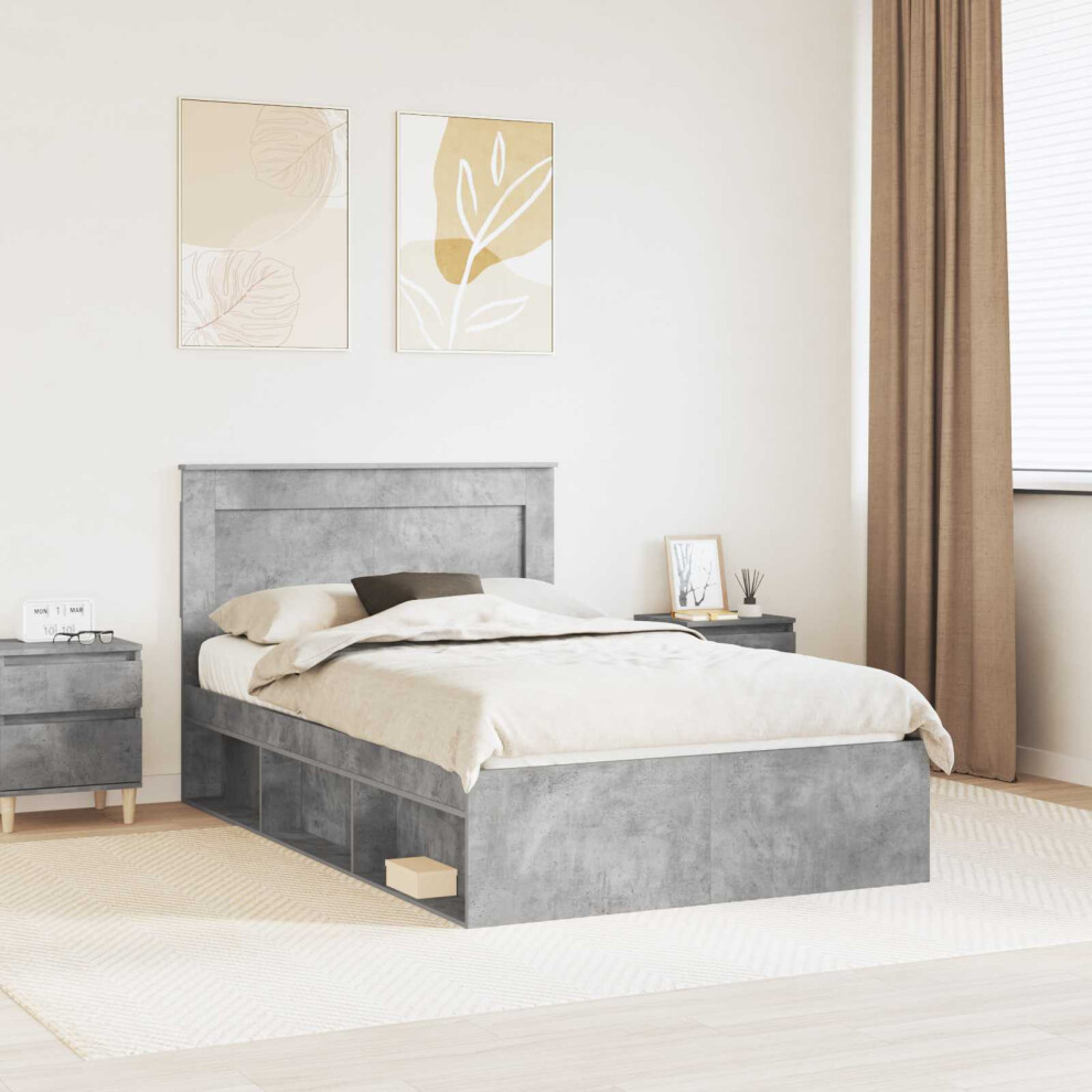 Vidaxl Bed Frame With Headboard Concerte 120 X 200 Cm Solid Pine Wood