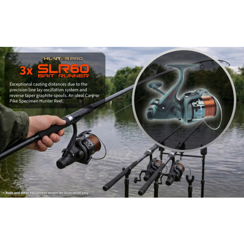 Triple Hunter Pro SLR60 Bait Free Runner Reel Set 1