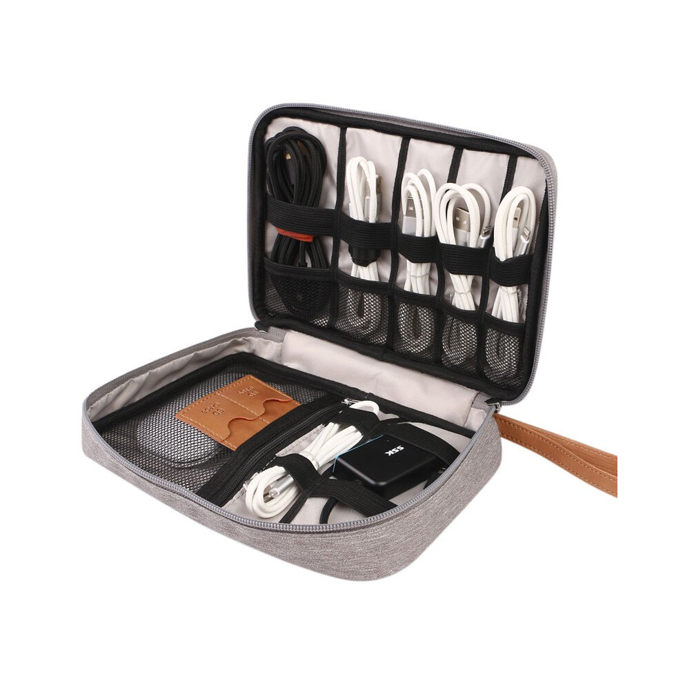 Photos - Other for Computer Electronic Accessories Storage Case, Black, 300D Polyester, Compact Travel Organizer for Cables