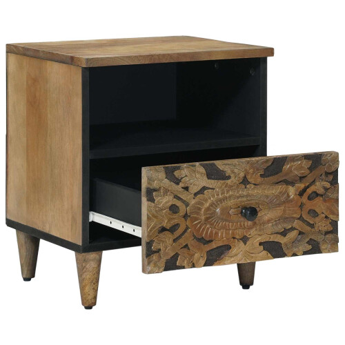 VidaXL vidaXL Bed cabinet 2 pcs Brown 40 x 33 x 46 cm Solid Mango Wood 2
