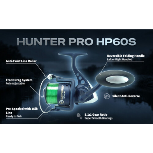Hunter Pro 7 ft Predator Spinning Combo: Carbon Telescopic Rod & Reel 2