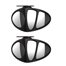 2X 3 in 1 360 Degree Rotation Three Sided Blind Spot Mirror Reversing Parking Auxiliary Blind Spot Convex Mirror Right