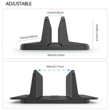 Vertical Laptop Stand Holder, Adjustable Laptop Holder Desktop Stand with Adjustable Dock Size ( to 17.3 Inches)