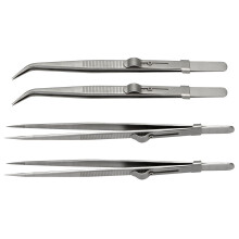 Pinzas de soldadura de precisión ckepdyeh4 piezas, pinzas electrónicas industriales antiestáticas ESD, juego de herramientas para la fabricación