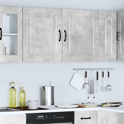 VidaXL vidaXL Kitchen Wall Cabinets 2 pcs Kalmar Concrete Grey Engineered Wood 1