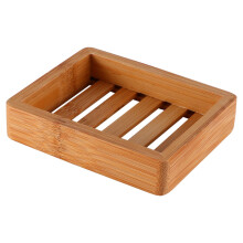 1 Stück Kreativer Seifenhalter aus Holz, praktischer Seifenbehälter, Seifenschale (Holzfarbe)