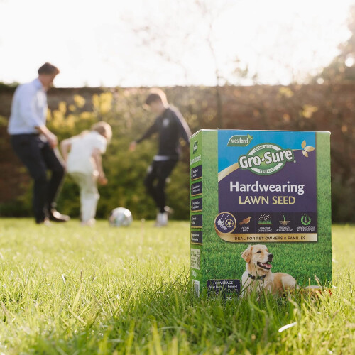 Westland Gro-Sure Hard Wearing Lawn Seed 30m² Box Durable Grass Seed 1