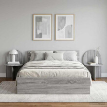 vidaXL Bedside Table 2 pcs Grey Sonoma 48 x 49 x 65 cm Engineered Wood