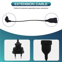Europea 90 Degree Male Plug to Female Socket Power Extension Cable for PC Computer PDU(0.)