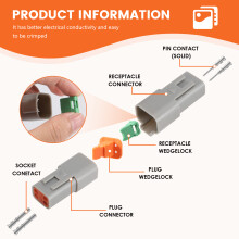 1 BOX für Deutsch DT Serie Wasserdichtes Kabel Verbinder Kit DT06-2 3 4 6S DT04-2 3 4 6P Automotive Versiegelter Stecker