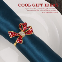 Napkin Rings Set of 6, Butterfly Knot Napkin Ring for Wedding, Dinner Party, Serviette for Christmas,Birthday