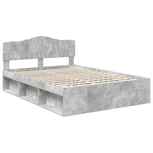 VidaXL vidaXL Bed Frame Concerte Grey 150 x 200 cm Solid Pine Wood 1