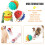 HAOAN Squeaky Dog Toys για Επιθετικά Μασώμενα Σκυλιά: Μπάλα Μασήματος από Λαστιχένιο 2