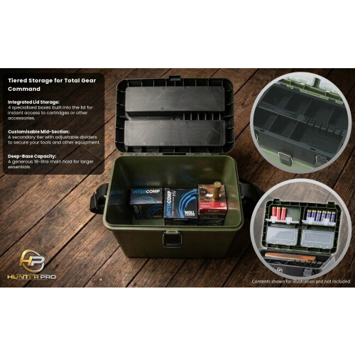Hunter Pro Heavy-Duty Shooting Range Field Box: 38cm ABS Utility Vault 2