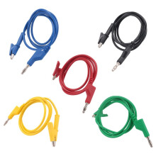 5 STÜCKE 4 Mm Multimeter Bananen Stecker an Krokodil Klemmen Messleitung für Elektrische Test DräHte und Krokodil Klemmen Kabel