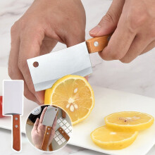 Mini cuchillo para queso compatible con acero inoxidable afilado, mango de madera, cortador portátil de mantequilla y fruta para picnic en la cocina