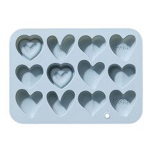 12Even6 Cineálacha Éagsúla Múnlaí Silicone Cruth Grá Múnlaí Seacláide Bácála Múnlaí Císte Glóthach Milseáin Tacar Earraí Bácála