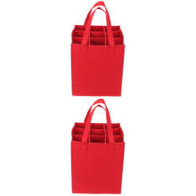 Lot de 2 sacs à vin en feutre, parfaits pour offrir, décorer une bouteille de bière ou ranger vos affaires lors de fêtes. Portables et tendance.