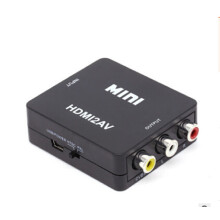 HDMI-RCA, HDMI-AV, 1080P HDMI-AV3RCA CVBs kompozit videó-audio átalakító adapter, amely támogatja a PAL/NTSC szabványt, USB töltőkábellel