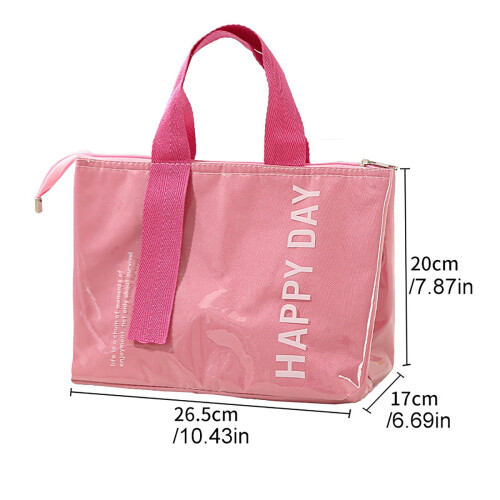 Green Portable Lunch Bag with Thermal Insulation and 1