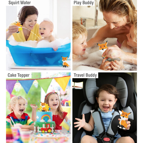 Fox Bath Buddy Squirter - Πλωτό Πορτοκαλί Παιχνίδι από Καουτσούκ Fox, Διασκεδαστικό Παιχνίδι 2