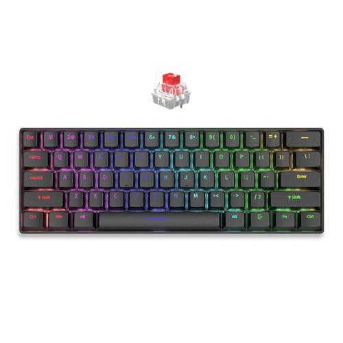 Accessoires de bureau Clavier de jeu Axe noir et rouge 1