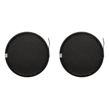 2x fotostudio 16,8 cm 60 graders bikakegitter for 7-tommers standard reflektordiffusor lampeskjermskål
