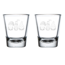 Set van 2 borrelglaasjes van 50 ml (1,75 oz) met kaboutermotief.