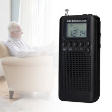 SUSUchens HRD-104 digitális rádió, Practical, 40 mm-es hangszóró, 1,3 hüvelykes LCD kijelző, FM/AM hordozható rádió kerékpározáshoz,