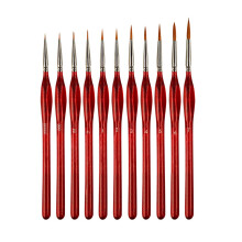 Zeceouar 11-teiliges Miniatur-Detailpinsel-Set, ultrafeiner dreiseitiger Linienmarker, feiner Aquarell- und Gouachepinsel, geeignet für Zuhause und