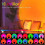 Projecteur d'ambiance RGB avec fond coucher de soleil, télécommande et application Bluetooth. 3