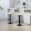 Moderne draaibare barkrukken, set van 2, gestoffeerd in beige. 4
