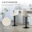 Moderne draaibare barkrukken, set van 2, gestoffeerd in beige. 6