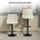 Moderne draaibare barkrukken, set van 2, gestoffeerd in beige. 7