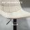 Moderne draaibare barkrukken, set van 2, gestoffeerd in beige. 8