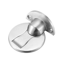 Boden Montage Magnet TüR Stopper - Unsichtbarer Magnetischer TüR Stopper, Magnete TüR Stopper Wand StüTze Offen Halten (Silber)