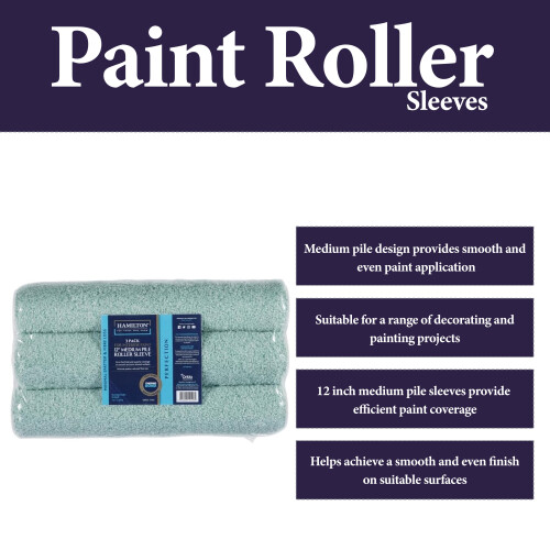 Hamilton Hamilton Perfection Pile Roller Sleeves 12 Inch 3 Pack 1