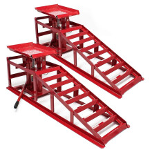 4Ton 2pcs Hydraulic Car Ramps Elevator Heavy Duty Garage Vehicle Ramp