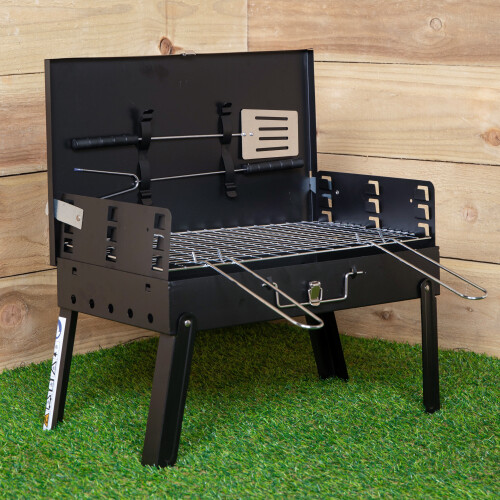 Samuel Alexander 43cm x 26cm Folding Portable Camping Beach Barbecue BBQ with Wind Shield & Tools 1