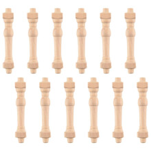 12 StüCk DIY Spindeln Baluster Holz Puppen Haus Miniatur Treppen GeläNder Dekoration Spielzeug im MaßStab 1:12