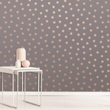 Charcoal Starlight Spots Wallpaper Grey Bronze Metallic Shimmer Smooth Finish