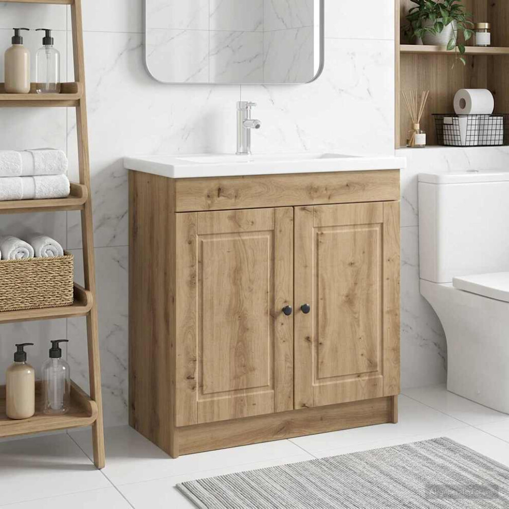 Vidaxl Bathroom Under Sink Cabinet Artisan Oak 78.5 X 37.5 X 81 Cm
