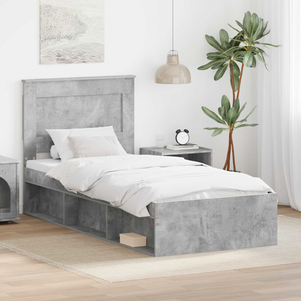 Vidaxl Bed Frame With Headboard Concerte 90 X 200 Cm Solid Pine Wood