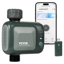 Temporizador de irrigação Wi-Fi, saída única, torneira inteligente para mangueira com entrada de latão, controle por aplicativo e voz via Alexa