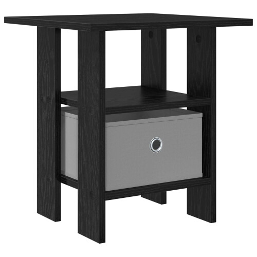 VidaXL vidaXL Bedside Table Black Oak 41 x 40 x 45 cm Engineered Wood 1