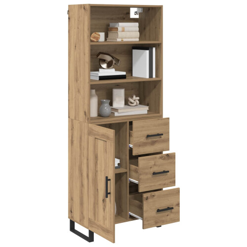 VidaXL vidaXL Highboard with Drawer 2 pcs Artisan Oak Engineered Wood 2