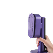 Purple Handheld Garment Steamer with LCD, Multi-Level Portable Iron for Travel