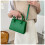 Stilvolle quadratische Tasche Green 2