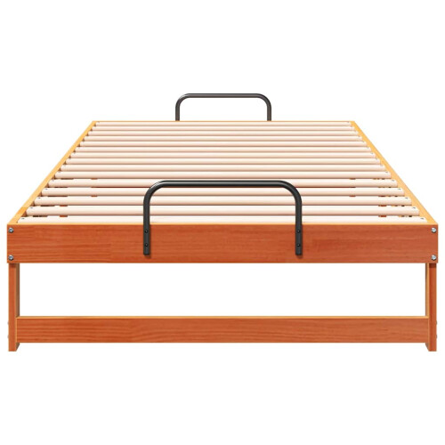 VidaXL vidaXL Bed Frame Brown 100 x 210 cm Solid Pine Wood 1