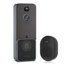 Draadloze wifi-videodeurbelcamera met PIR-bewegingsdetectie, cloudopslag, buitendeurbel, intercom en slimme woningfunctie (met)